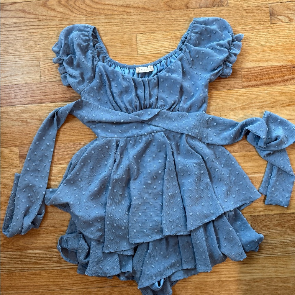 Alter’d State Blue Ruffled Dress/Romper XS